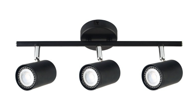 APLIQUE 3 LUCES 3XGU10 NEGRO BARRAL 50CM U1123